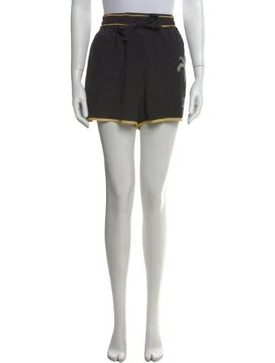 Pre-owned Zimmermann Graphic Print Mini Shorts In Black