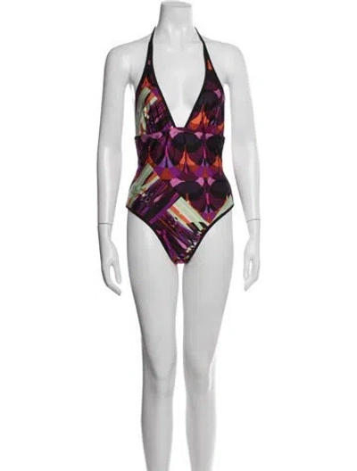 Pre-owned Zimmermann Graphic Print One-piece W/ Tags In Blue