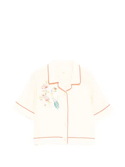 Zimmermann Kids' Graphic-embroidered Shirt In Neutral