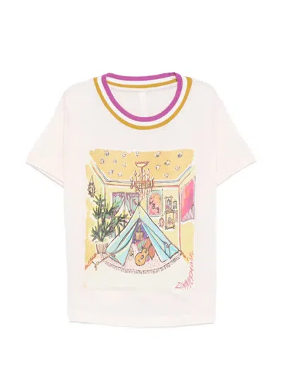 Zimmermann Kids' Graphic-print T-shirt In Pink