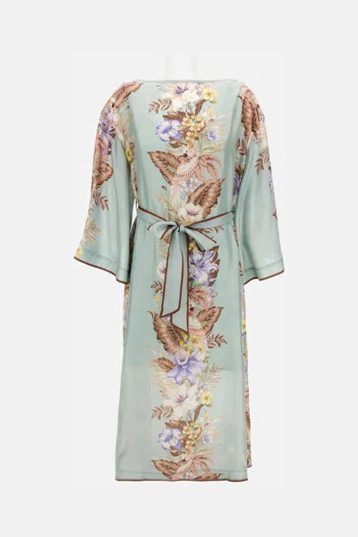 ZIMMERMANN GREEN COCO TUNIC MIDI DRESS