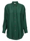 Zimmermann Relaxed Fit Shirt With Curved Hem In Green
