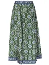 Zimmermann Wylie Silk Swing Skirt Clothing In Green