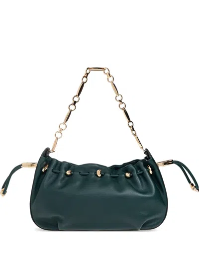 Zimmermann Halcyon Chain-link Drawstring Shoulder Bag In Blue