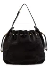 Zimmermann Halcyon Large Suede Shoulder Bag In Black