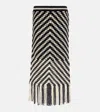 Zimmermann Halliday Fringed Crocheted Cotton Maxi Skirt In Multicoloured