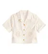 Zimmermann Halliday Embroidered Cotton Shirt In Beige