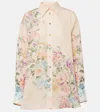 ZIMMERMANN HALLIDAY FLORAL LINEN SHIRT