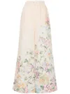 Zimmermann Halliday Floral-print Linen Wide-leg Pants