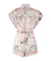 Zimmermann Halliday Cuffed Playsuit In White