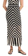 Zimmermann Halliday Fringed Crocheted Cotton Maxi Skirt In Chevron