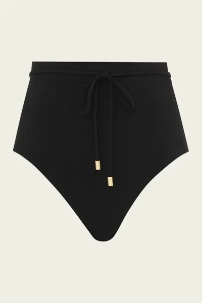 Zimmermann Halliday High Waist Pant In Noir In Black