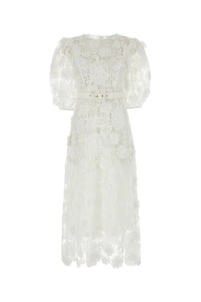 Zimmermann Halliday Lace Flower Dress-1 Nd  Female In White