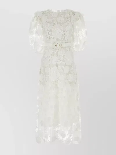 ZIMMERMANN HALLIDAY LACE MIDI DRESS