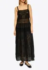 Zimmermann Halliday Lace Trime Slip Dress In Black In Black