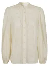 Zimmermann Halliday Lace-trimmed Cotton-voile Shirt In Crm Cream