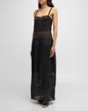 Zimmermann Halliday Lace Trime Slip Dress In Black In Black