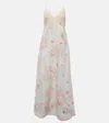 ZIMMERMANN HALLIDAY LACE-TRIMMED FLORAL MAXI DRESS