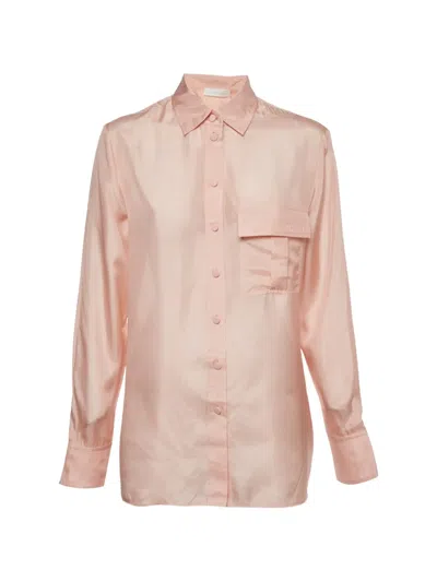 Pre-owned Zimmermann Halliday Manstyle Shirt In Pink