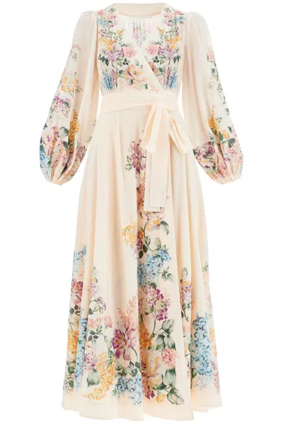 Zimmermann Halliday Midi Wrap Dress With Pockets Women