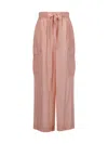 Zimmermann Halliday Silk Cargo Trousers In Pink