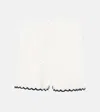Zimmermann Halliday Scallop Shorts In Black/ivory