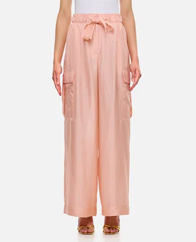 Zimmermann Halliday Relaxed Pocket Trousers In Pink