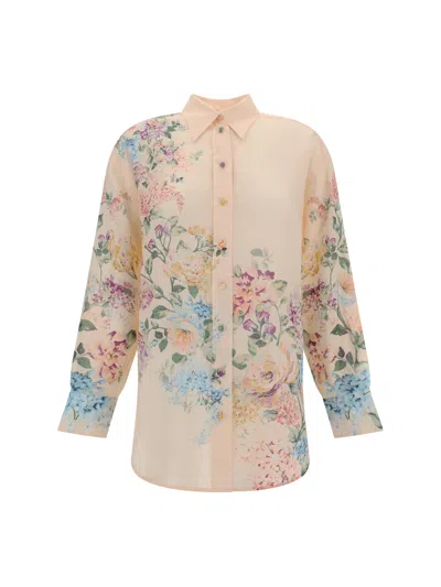 Zimmermann Halliday Relaxed Shirt In Multicolour