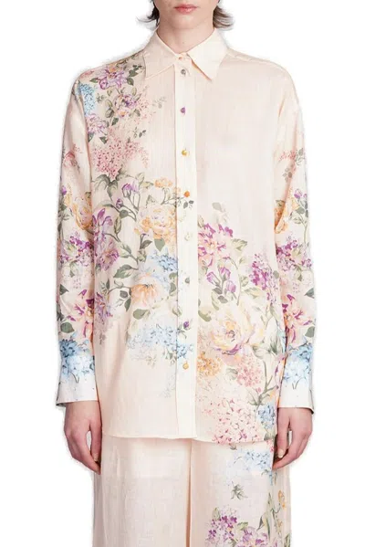 Zimmermann Halliday Relaxed Shirt In Multi