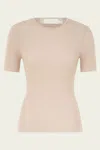 Zimmermann Halliday Rip T-shirt In Cream Lurex
