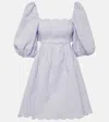 Zimmermann Minikleid Aus Leinen Mit Cut-outs In Lila