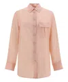 Zimmermann Silk Halliday Manstyle Shirt In Pink