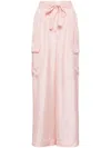 Zimmermann Halliday Silk Cargo Trousers In Pink