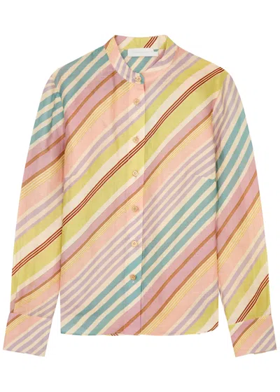 Zimmermann Halliday Striped Linen Shirt