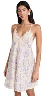 ZIMMERMANN HALLIDAY SWING MINI DRESS YELLOW/LILAC FLORAL