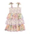 Zimmermann Halliday Floral Shirred Cotton Dress In Multi
