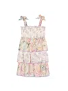 Zimmermann Halliday Floral Shirred Cotton Dress In Multicolour