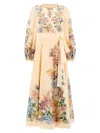 ZIMMERMANN HALLIDAY WRAP MIDI DRESSES MULTICOLOR