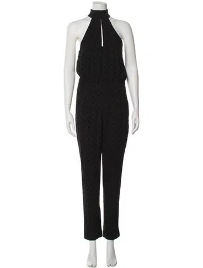 Pre-owned Zimmermann Halterneck Jumpsuit In Black