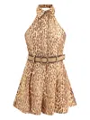 Zimmermann Leopard Short Dress In Animal Print