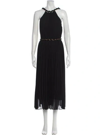 Pre-owned Zimmermann Halterneck Long Dress In Black