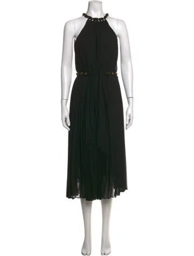 Pre-owned Zimmermann Halterneck Midi Length Dress In Black