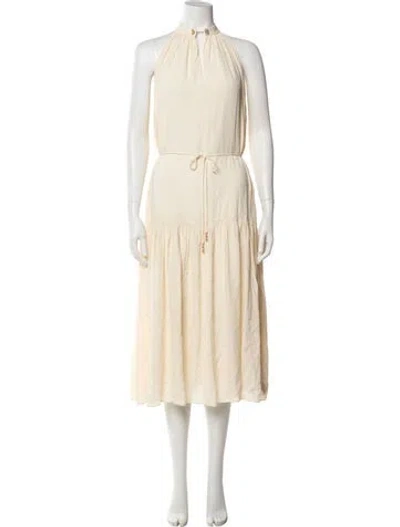 Pre-owned Zimmermann Halterneck Midi Length Dress In Neutral