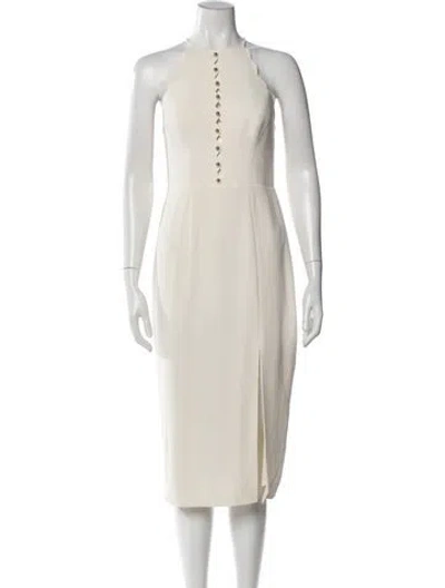 Pre-owned Zimmermann Halterneck Midi Length Dress In Neutral