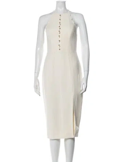 Pre-owned Zimmermann Halterneck Midi Length Dress In Neutral