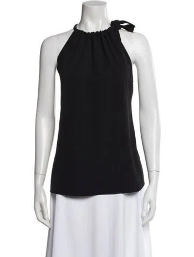 Pre-owned Zimmermann Halterneck Sleeveless Top In Black