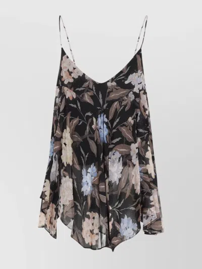 ZIMMERMANN HANDKERCHIEF FLORAL VISCOSE TOP