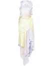 Zimmermann Harmony Draped Silk Midi Dress In Lilac