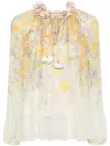 ZIMMERMANN HARMONY BILLOW FLORAL BLOUSE