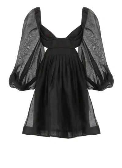 Zimmermann Harmony Bralette Dress In Black